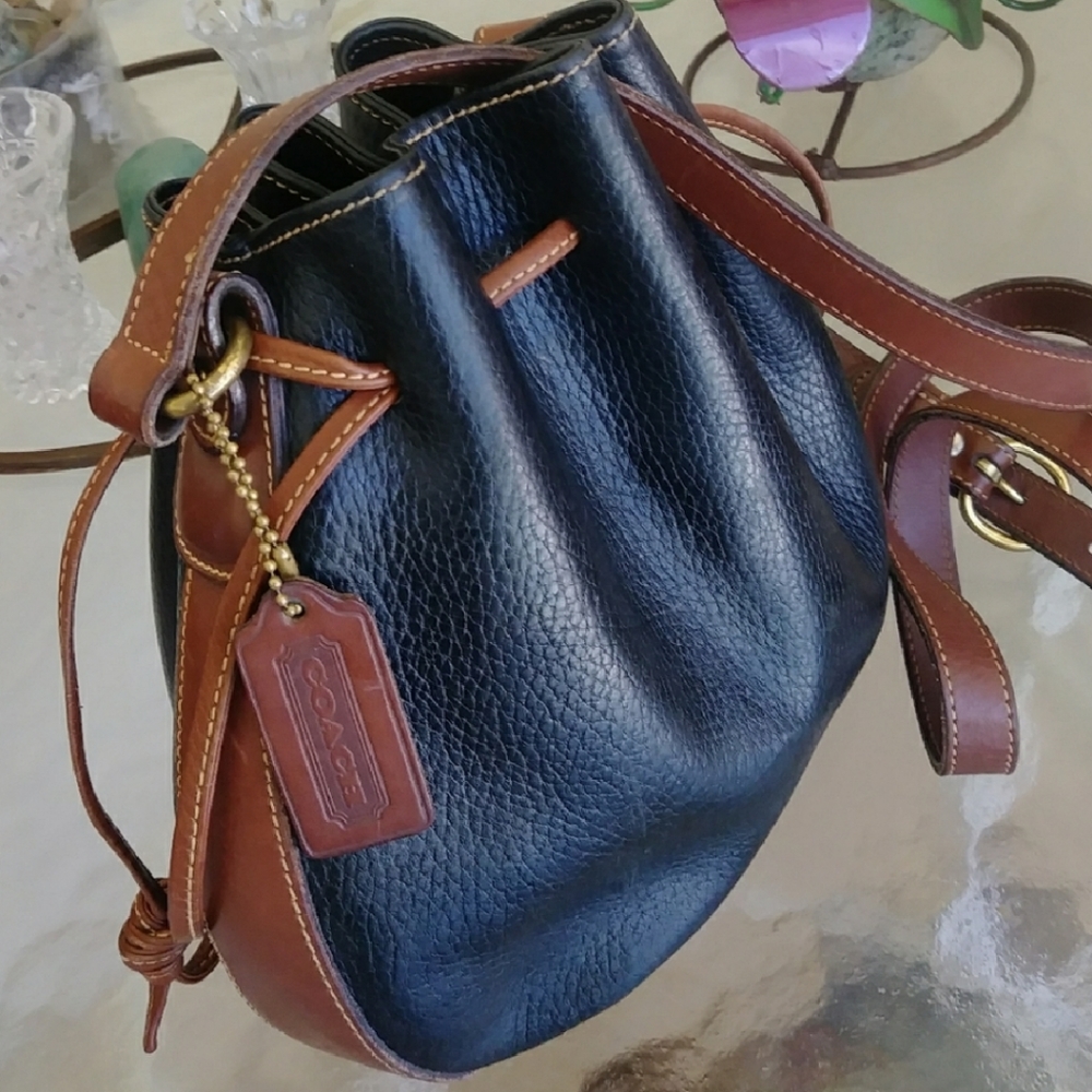 RARE VINTAGE COACH SHERIDAN MARIETTA DRAWSTRING BAG - Picture 3 of 17